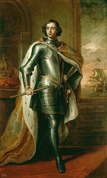 Portrait of a young Peter the Great of Russia.