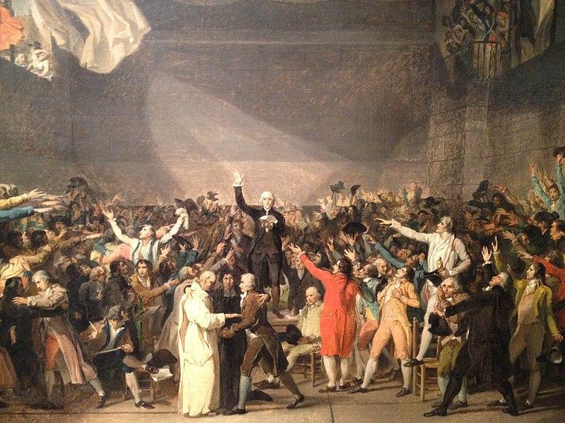The greatest painter of the revolutionary era, Jacques-Louis David, captured the moment in which the Tennis Court Oath was declared.