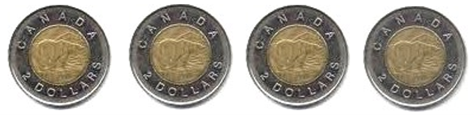 Four toonies.