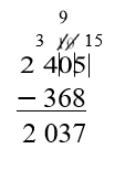 2405 minuses 268 equals 2037