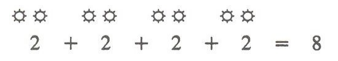 2+2+2+2=8