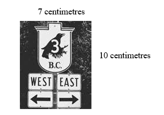 a rectangle with length is 7 centimetres, width is 10 centimetres