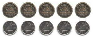 nickels and dimes