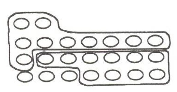23 circles. Two groups of ten circles are circled. There are three circles left over.
