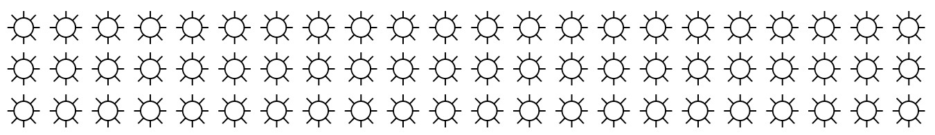 Sixty-six suns.