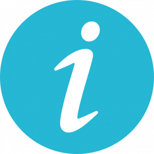 Icon of a blue circle with a lowercase letter i in the centre.